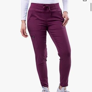Wine colored scrub sweatpants